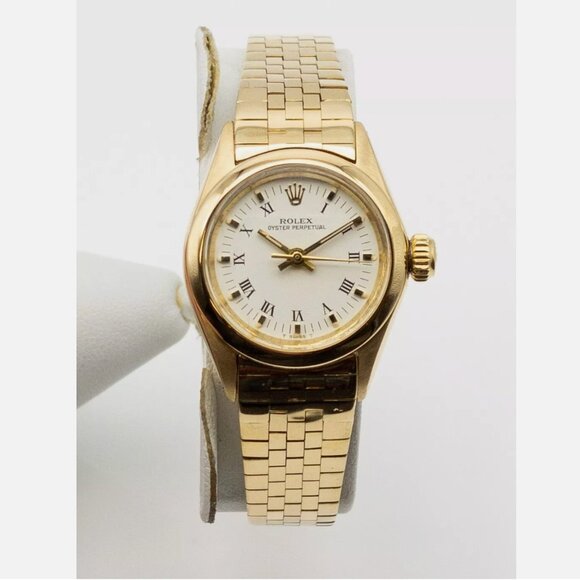 Rolex 18k Yellow Gold White Dial Ladies Watch main image 5
